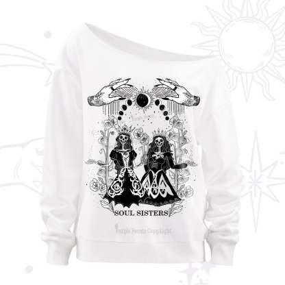Purplehecate Soul Sister Off The Shoulder Sweatshirt