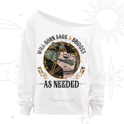 Purplehecate Will Burn Sage And Bridges Off The Shoulder Sweatshirt