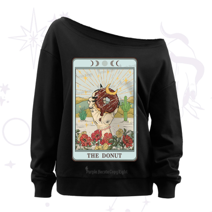 Purplehecate The Donut Tarot Off The Shoulder Sweatshirt