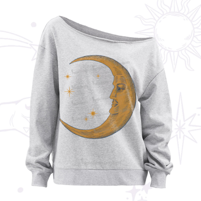 Purplehecate Celestial Moon Off The Shoulder Sweatshirt