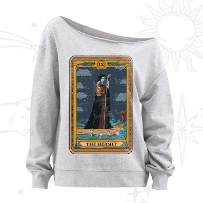 Purplehecate The Hermit Goddess Tarot Off The Shoulder Sweatshirt