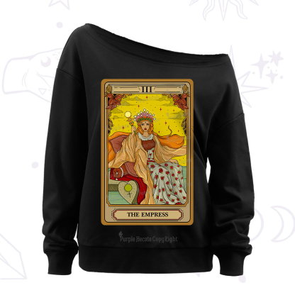 Purplehecate The Empress Tarot Off The Shoulder Sweatshirt