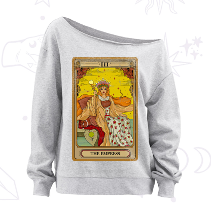Purplehecate The Empress Tarot Off The Shoulder Sweatshirt