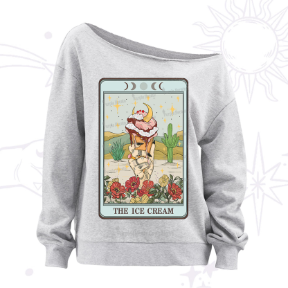 Purplehecate The Ice Cream Tarot Off The Shoulder Sweatshirt