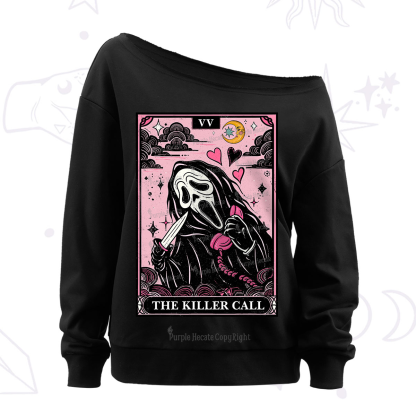 Purplehecate The Killer Call Tarot Off The Shoulder Sweatshirt