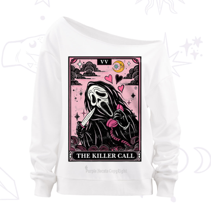 Purplehecate The Killer Call Tarot Off The Shoulder Sweatshirt