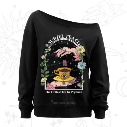 Purplehecate The Hottest Tea in Prythian Off The Shoulder Sweatshirt