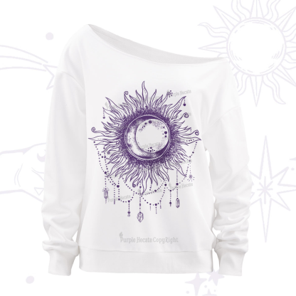 Purplehecate Starry Eye Off The Shoulder Sweatshirt