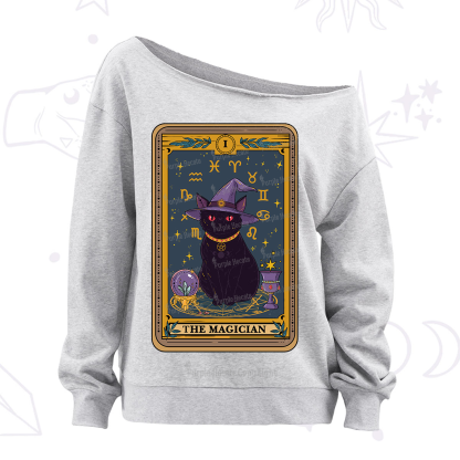 Purplehecate The Magician Tarot Off The Shoulder Sweatshirt