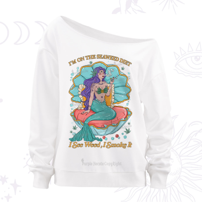 Purplehecate I See Weed I Smoke It Off The Shoulder Sweatshirt