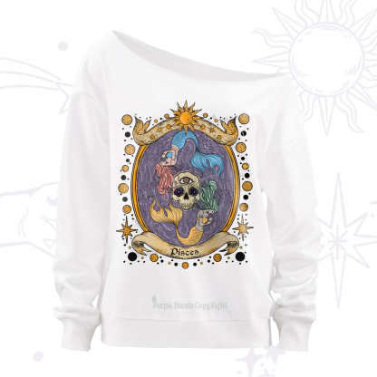 Purplehecate Celestial Pisces Zodiac Off The Shoulder Sweatshirt
