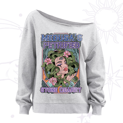 Purplehecate The Gorgon with Snake Hair Medusa Off The Shoulder Sweatshirt