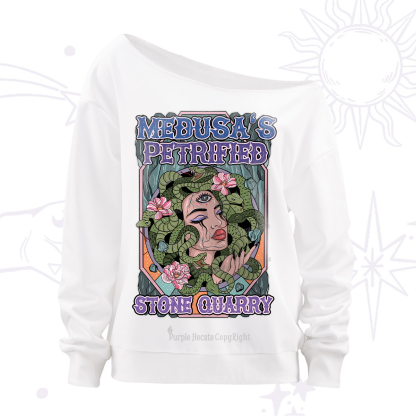 Purplehecate The Gorgon with Snake Hair Medusa Off The Shoulder Sweatshirt