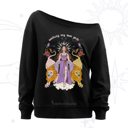 Purplehecate The Goddess Walking My Own Path Off The Shoulder Sweatshirt