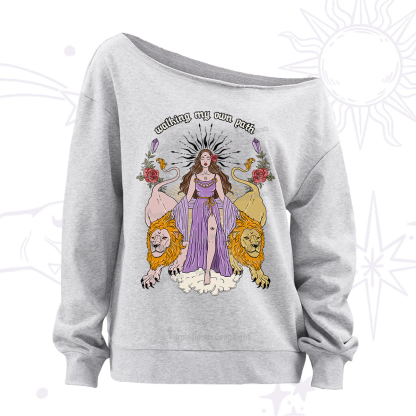 Purplehecate The Goddess Walking My Own Path Off The Shoulder Sweatshirt