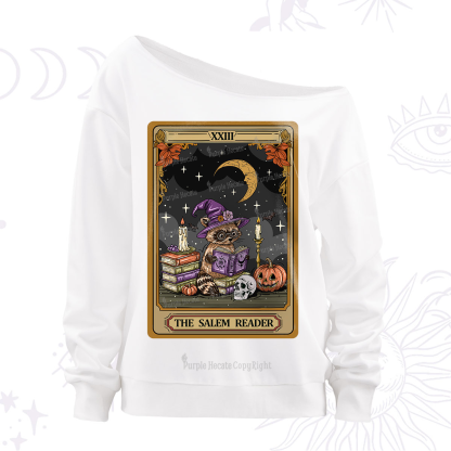 Purplehecate The Salem Reader Tarot Off The Shoulder Sweatshirt