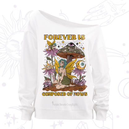 Purplehecate Forever Is Composed Of Nows Off The Shoulder Sweatshirt