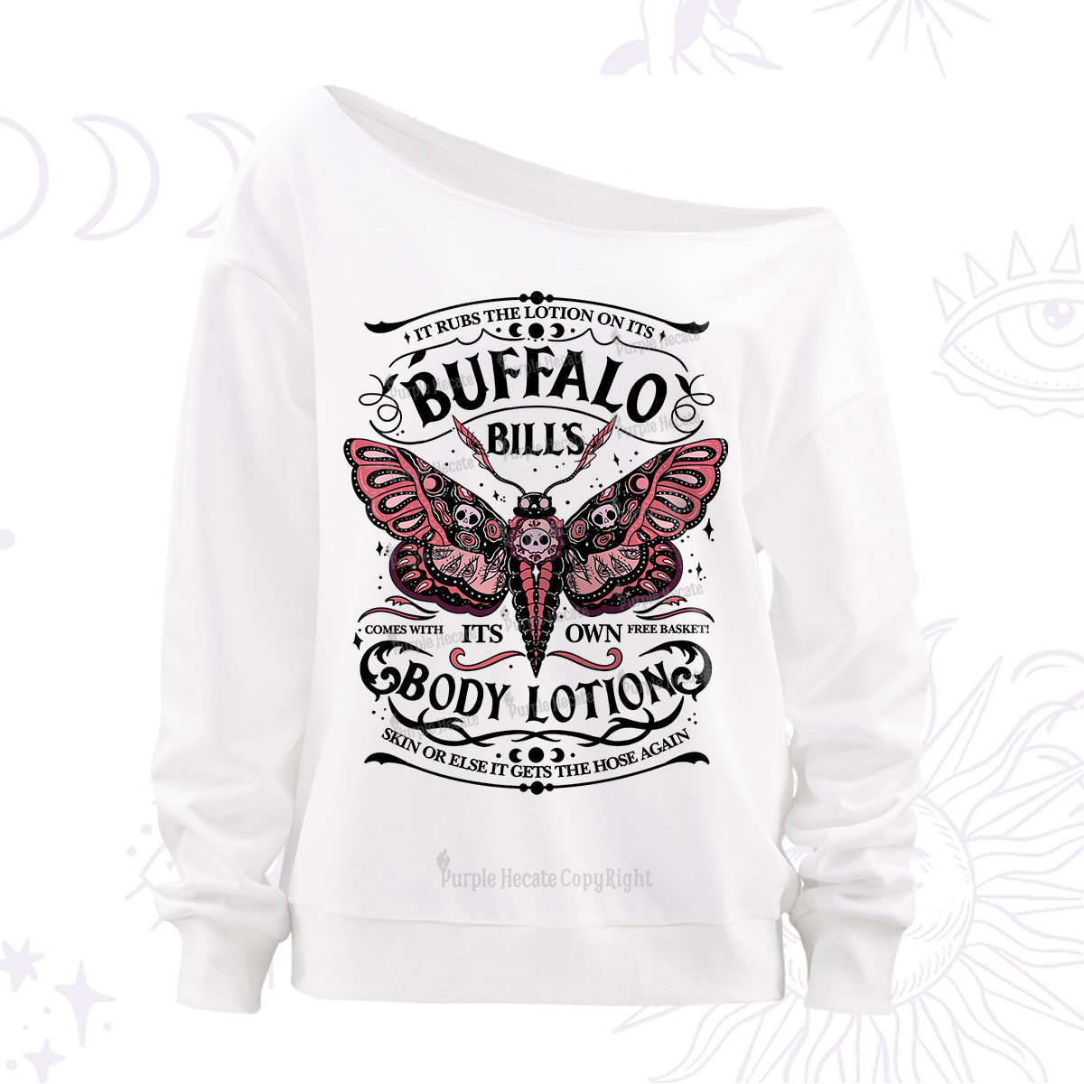 Purplehecate Moth Hunter's Lotion Off The Shoulder Sweatshirt