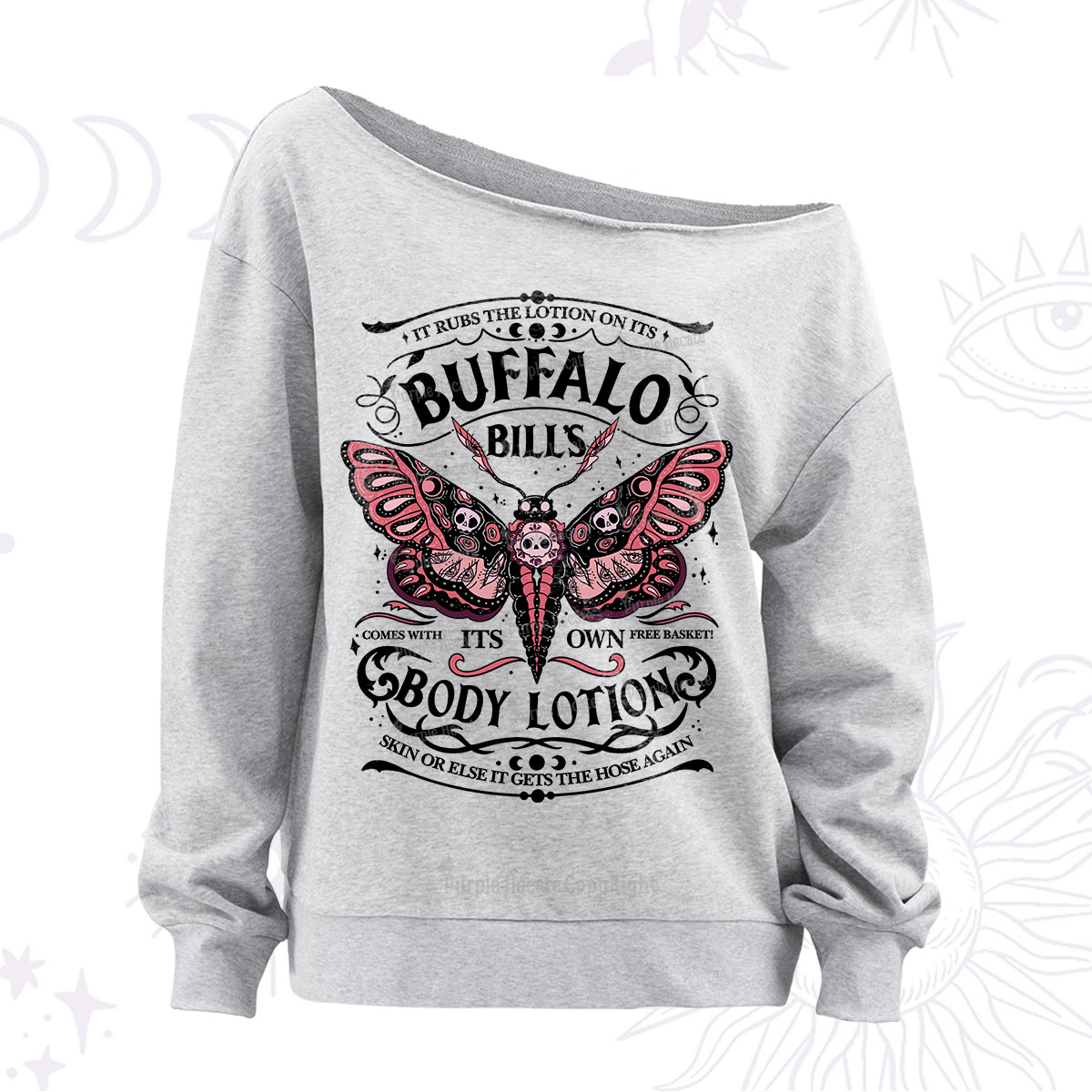 Purplehecate Moth Hunter's Lotion Off The Shoulder Sweatshirt