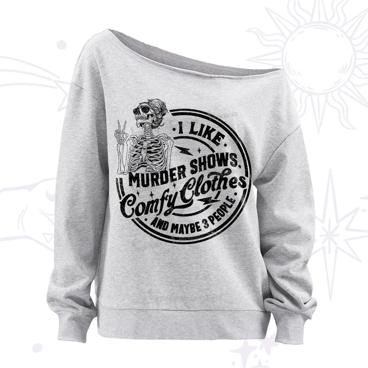 Purplehecate I Like Murder Shows Comfy Clothes And Maybe 3 People Off The Shoulder Sweatshirt