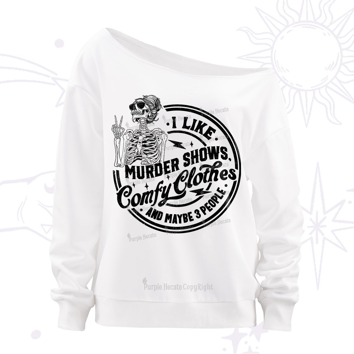 Purplehecate I Like Murder Shows Comfy Clothes And Maybe 3 People Off The Shoulder Sweatshirt