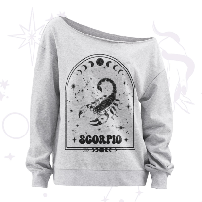 Purplehecate Zodiac Capricorn Under the Stars Off The Shoulder Sweatshirt