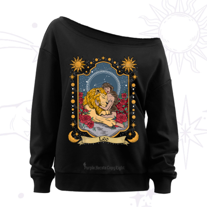 Purplehecate Leo Zodiac Off The Shoulder Sweatshirt