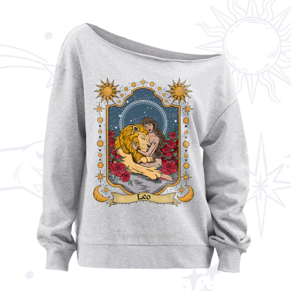 Purplehecate Leo Zodiac Off The Shoulder Sweatshirt