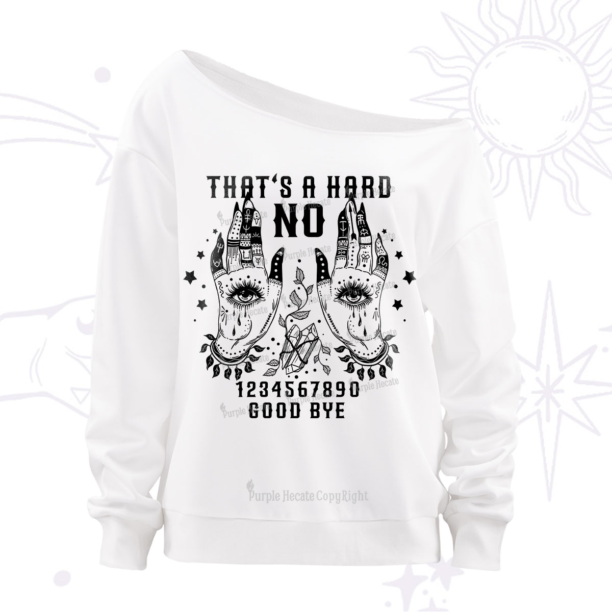 Purplehecate That's A Haro No Off The Shoulder Sweatshirt