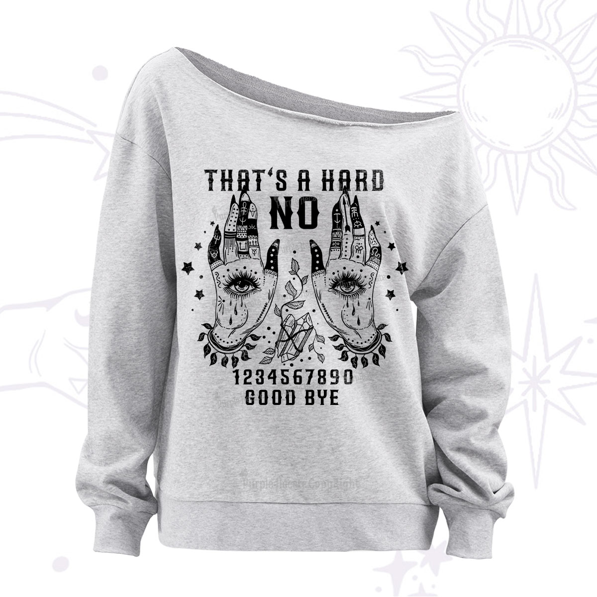 Purplehecate That's A Haro No Off The Shoulder Sweatshirt