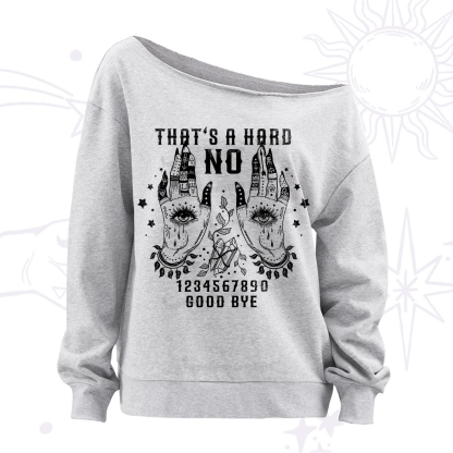 Purplehecate That's A Haro No Off The Shoulder Sweatshirt