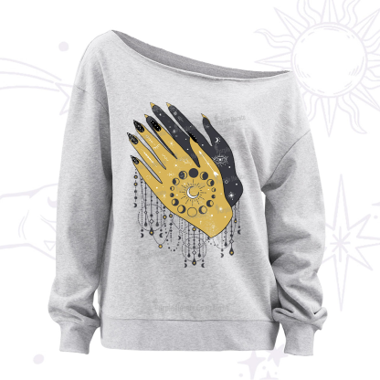 Purplehecate Wash Your Hands Off The Shoulder Sweatshirt