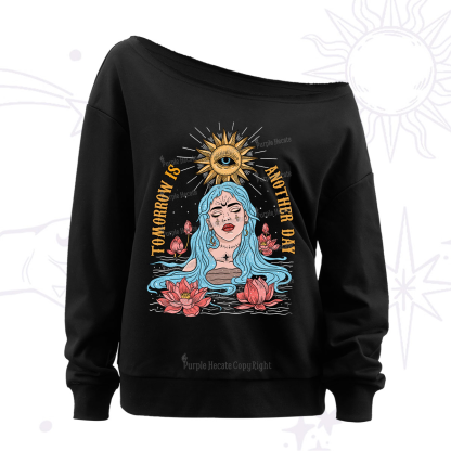 Purplehecate Tomorrow Is Another Day Off The Shoulder Sweatshirt