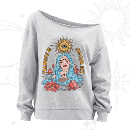 Purplehecate Tomorrow Is Another Day Off The Shoulder Sweatshirt