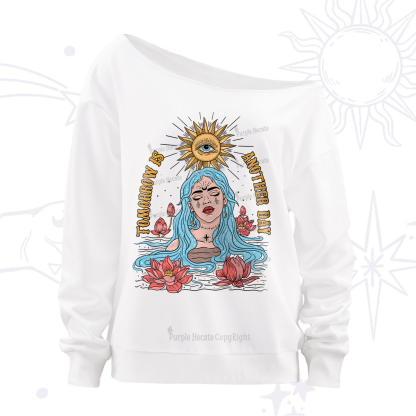 Purplehecate Tomorrow Is Another Day Off The Shoulder Sweatshirt