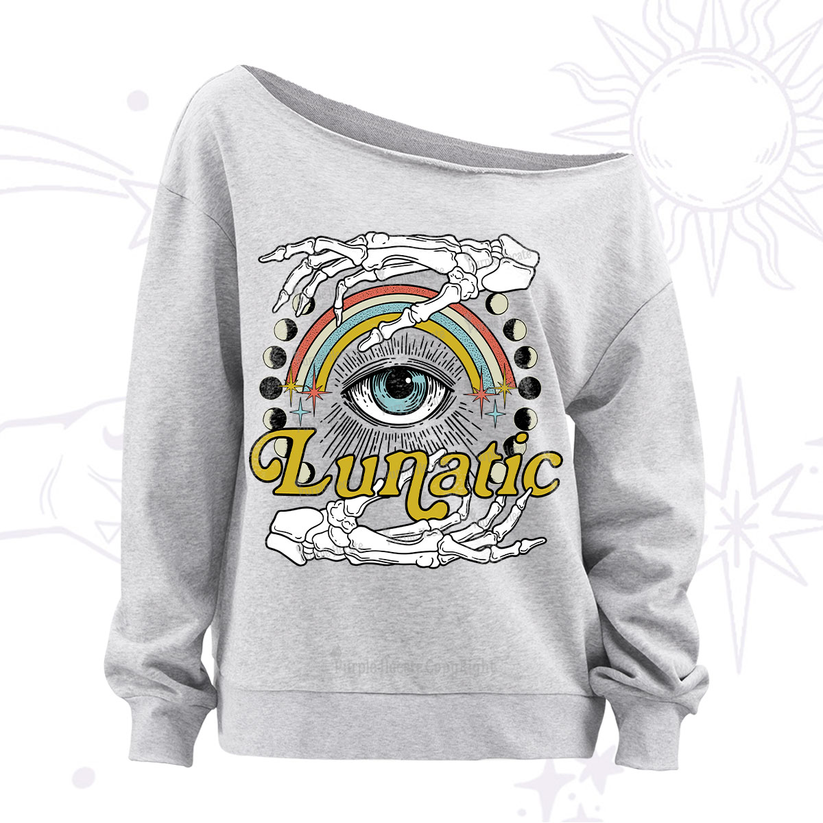 Purplehecate Lunatic Off The Shoulder Sweatshirt