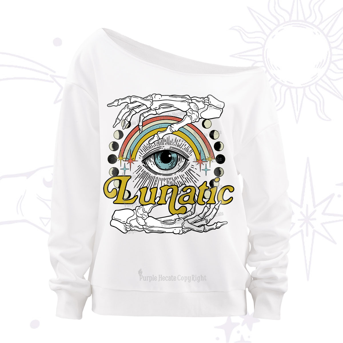 Purplehecate Lunatic Off The Shoulder Sweatshirt