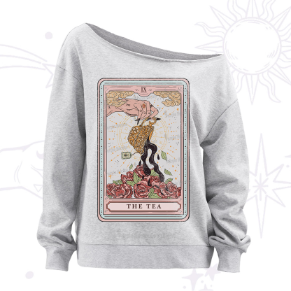 Purplehecate The Tea Food Tarot Off The Shoulder Sweatshirt