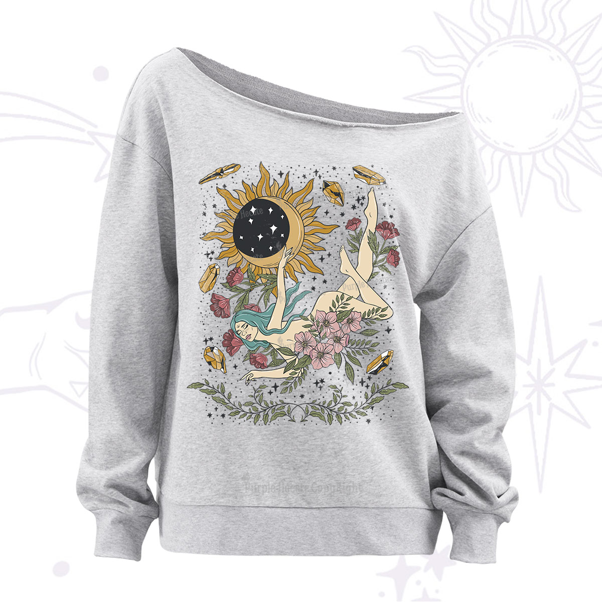 Purplehecate My Girl Your Day Will Come Off The Shoulder Sweatshirt