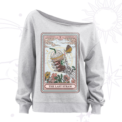 Purplehecate The Last Straw Tarot Off The Shoulder Sweatshirt