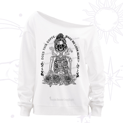 Purplehecate Magical But Slightly Bitter Off The Shoulder Sweatshirt