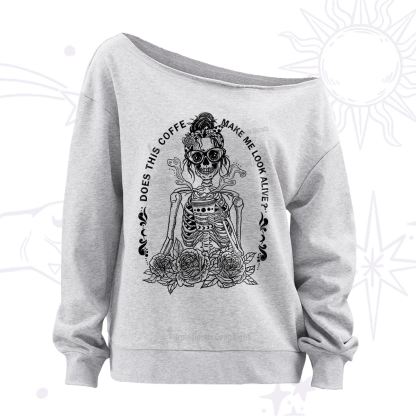 Purplehecate Magical But Slightly Bitter Off The Shoulder Sweatshirt
