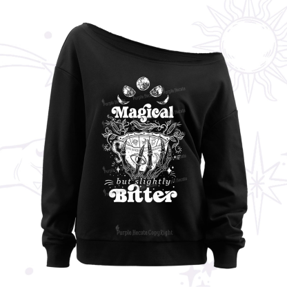 Purplehecate Magical But Slightly Bitter Off The Shoulder Sweatshirt
