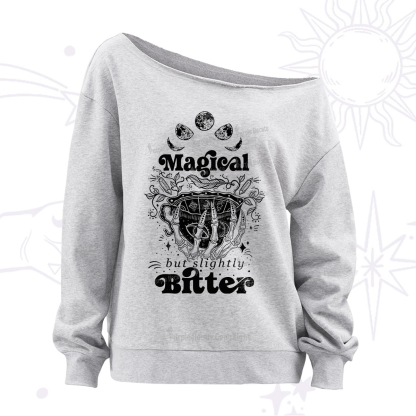 Purplehecate Magical But Slightly Bitter Off The Shoulder Sweatshirt