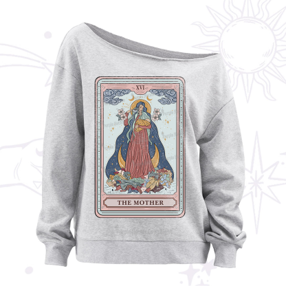 Purplehecate The Mother Tarot Off The Shoulder Sweatshirt