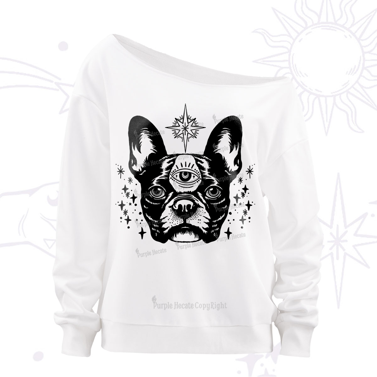 Purplehecate Like A Boss Off The Shoulder Sweatshirt