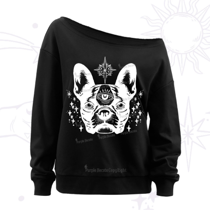 Purplehecate Like A Boss Off The Shoulder Sweatshirt