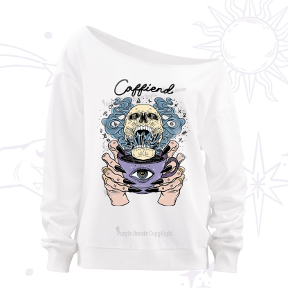 Purplehecate Caffiend Off The Shoulder Sweatshirt