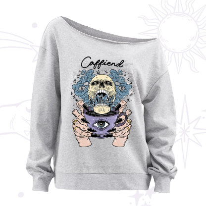 Purplehecate Caffiend Off The Shoulder Sweatshirt