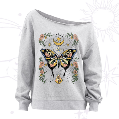 Purplehecate I Am Opening Off The Shoulder Sweatshirt